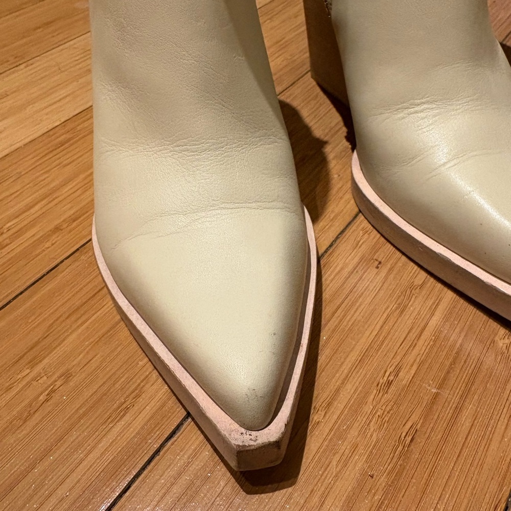 Dolce Vita Cream Heeled Boots - Picture 2 of 11